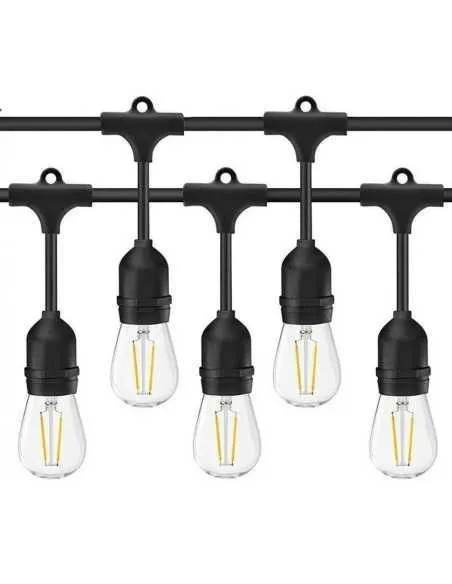 Ghirlanda Luminoasa, 20 Metri cu 20 Becuri, interconectabila, 2 filamente pe bec, 220V