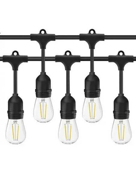 Ghirlanda Luminoasa, 20 Metri cu 20 Becuri, interconectabila, 2 filamente pe bec, 220V