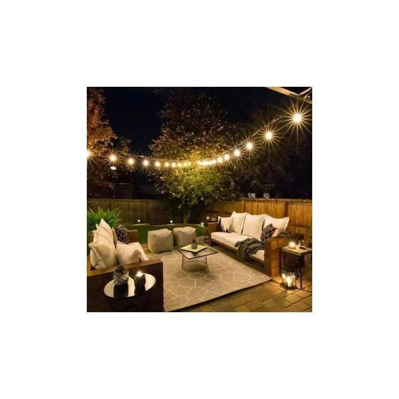 Ghirlanda Luminoasa, 20 Metri cu 20 Becuri, interconectabila, 2 filamente pe bec, 220V