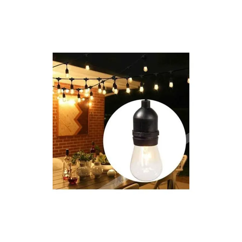 Ghirlanda Luminoasa, 20 Metri cu 20 Becuri, interconectabila, 2 filamente pe bec, 220V
