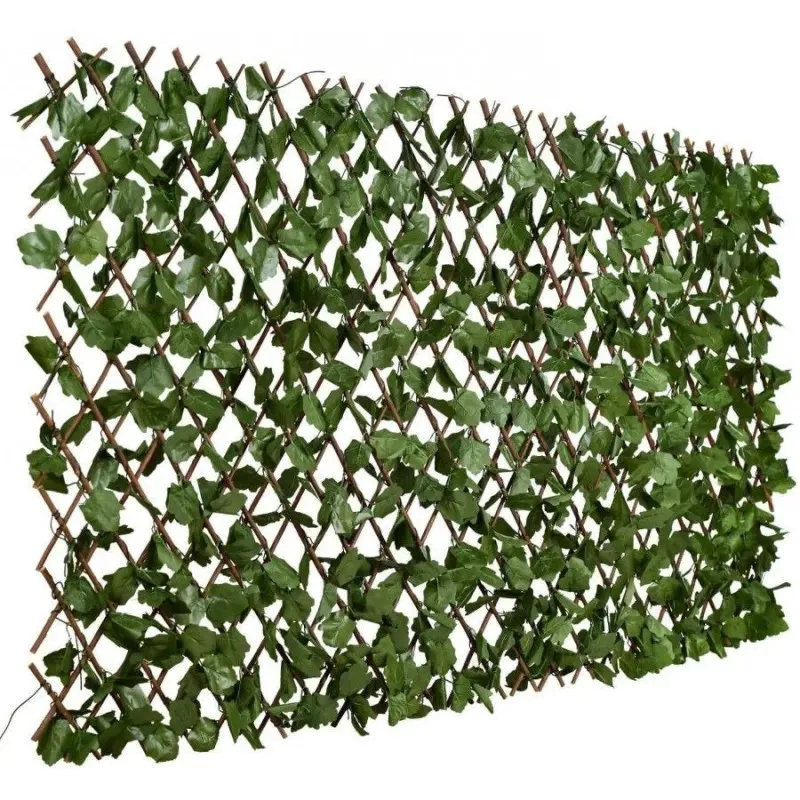 Gard artificial cu frunze verzi, 100 x 250 cm