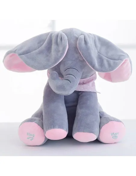 Elefant interactiv Peek-a-Boo din pluș