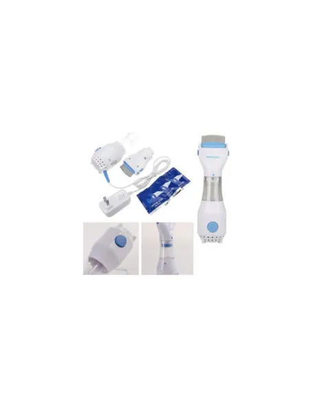 Pieptene aspirator antipăduchi cu sistem de colectare V-Comb