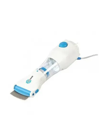 Pieptene aspirator antipăduchi cu sistem de colectare V-Comb