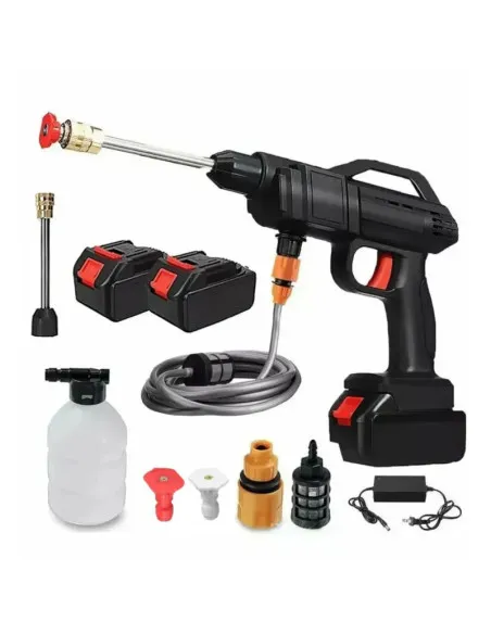 Pistol de spalat cu presiune, 8L/min, cu acumulator de 48Vf, trusa plastic