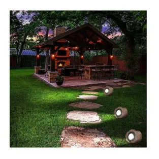 Set 2 Lămpi Solare Decorative cu Aspect de Piatră, LED, Senzor Lumină 2