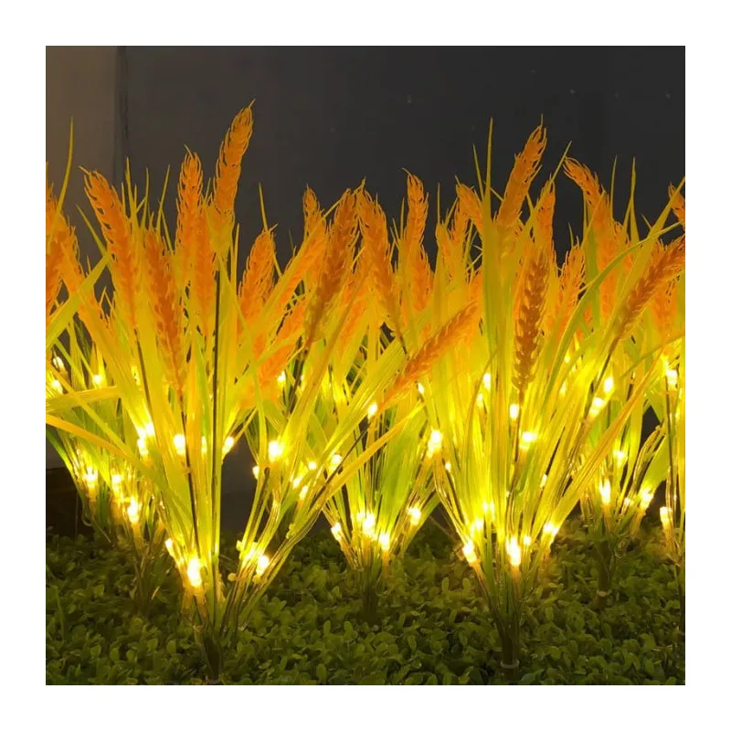 Set 2 Lămpi Solare Decorative Spice de Grâu 60 cm, IP66, LED cu Senzor Lumină