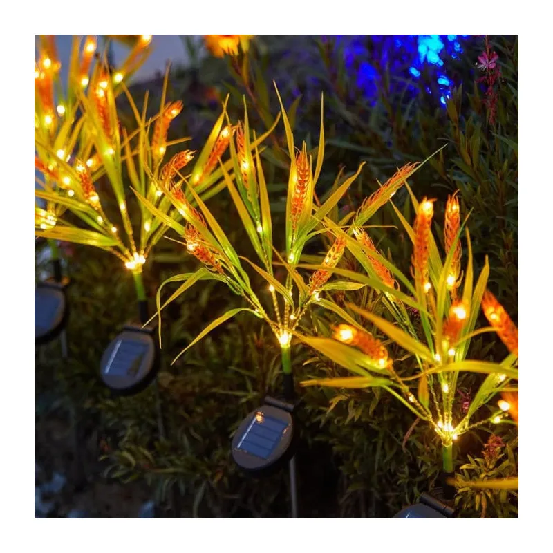 Set 2 Lămpi Solare Decorative Spice de Grâu 60 cm, IP66, LED cu Senzor Lumină
