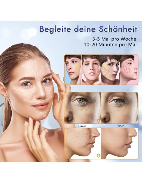 Mască LED Facială 7 Culori, 270 LED-uri, Reîncărcabilă, Anti-Îmbătrânire