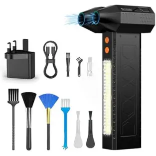 Suflantă Electrică de Aer XJUGEZ Dual Motors, 180.000 RPM x2, 4 Trepte, LED, 20.000 mAh