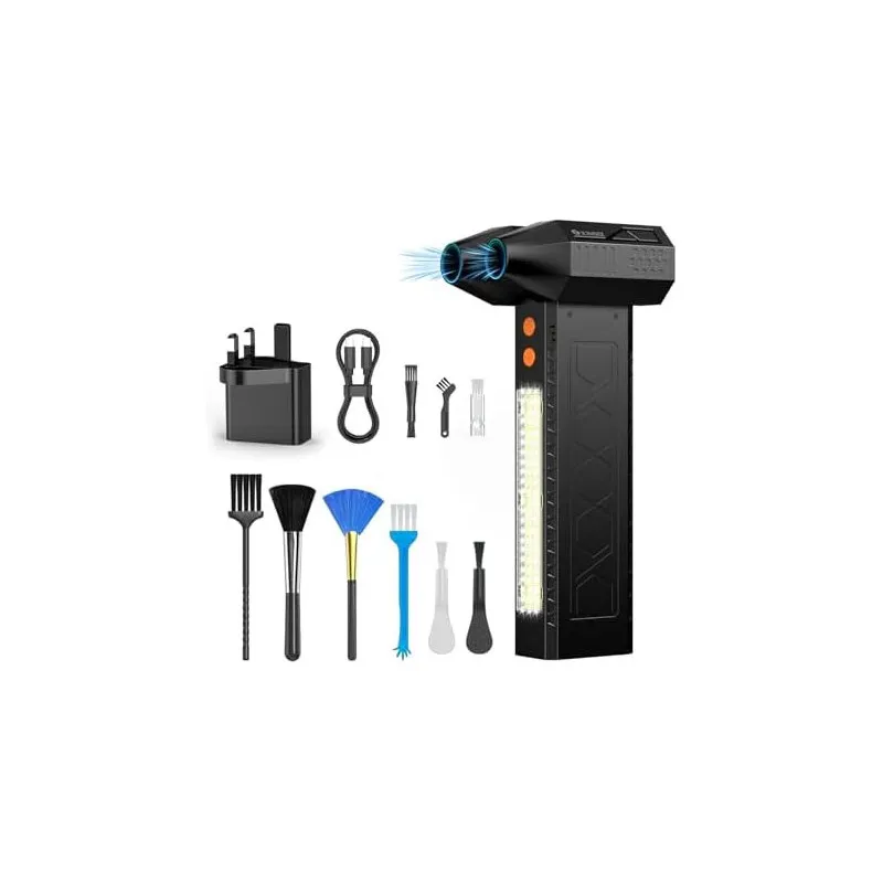 Suflantă Electrică de Aer XJUGEZ Dual Motors, 180.000 RPM x2, 4 Trepte, LED, 20.000 mAh