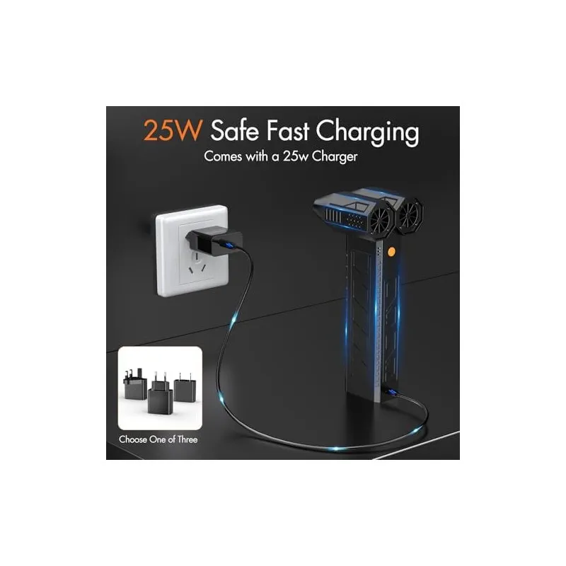 Suflantă Electrică de Aer XJUGEZ Dual Motors, 180.000 RPM x2, 4 Trepte, LED, 20.000 mAh