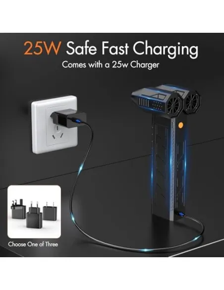 Suflantă Electrică de Aer XJUGEZ Dual Motors, 180.000 RPM x2, 4 Trepte, LED, 20.000 mAh