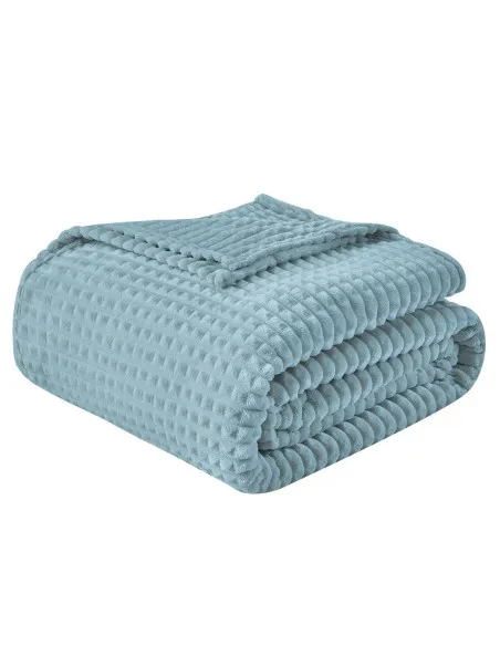 Pătură Fleece EMME Twin, Microfibră 280GSM, Model Geometric, 200X230 cm, Roz