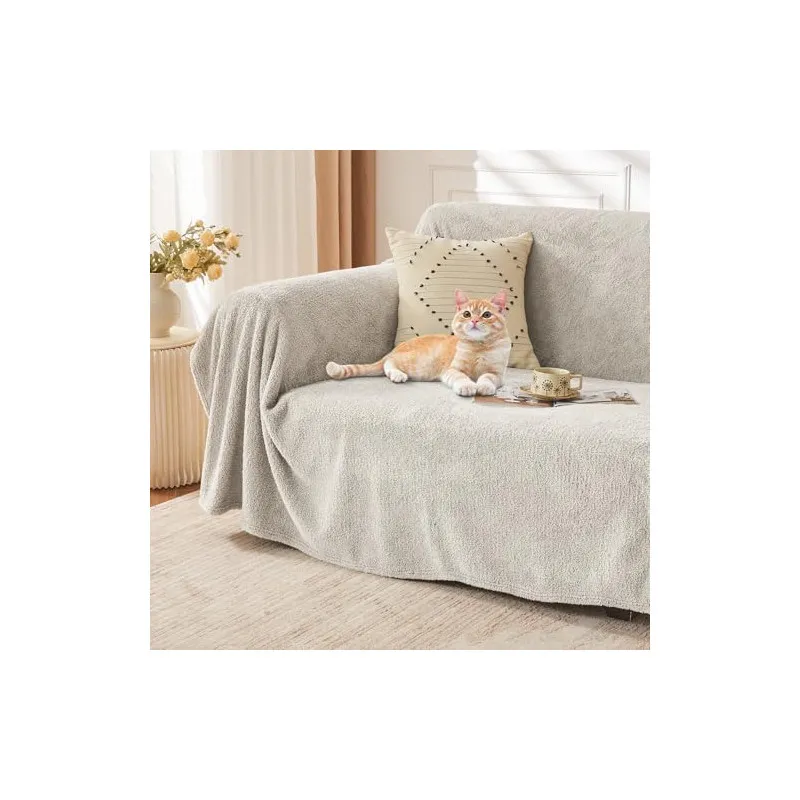 Pătură Pufoasă EMME Queen Size, 203x229 cm, Microfibră, Gri