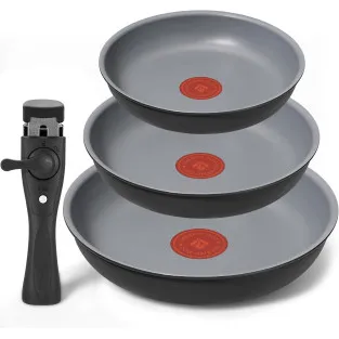 Set 3 Tigăi cu Inducție BLAZANT, 20/24/28 cm, Thermo-Signal, Mâner Detașabil, Antiaderent PFOA-Free 2