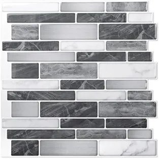 Plăci Autoadezive Art3d Backsplash Marmură, 30x30cm, Set 10 Bucăți