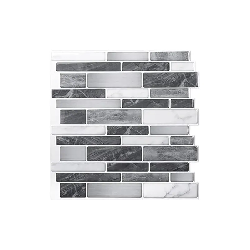 Plăci Autoadezive Art3d Backsplash Marmură, 30x30cm, Set 10 Bucăți