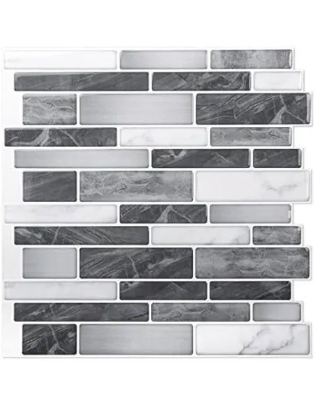 Plăci Autoadezive Art3d Backsplash Marmură, 30x30cm, Set 10 Bucăți