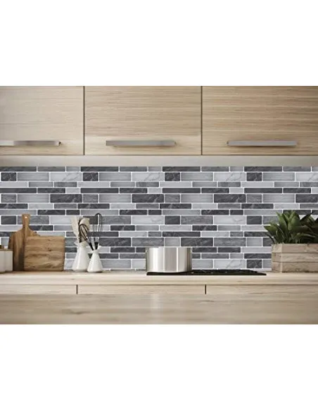 Plăci Autoadezive Art3d Backsplash Marmură, 30x30cm, Set 10 Bucăți