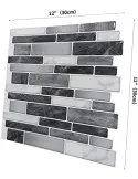 Plăci Autoadezive Art3d Backsplash Marmură, 30x30cm, Set 10 Bucăți