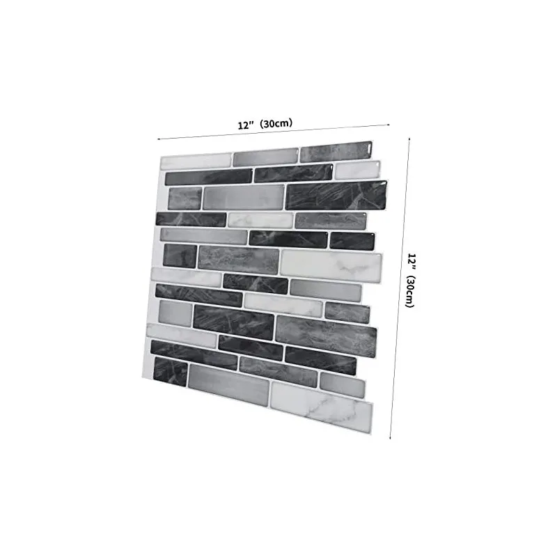 Plăci Autoadezive Art3d Backsplash Marmură, 30x30cm, Set 10 Bucăți