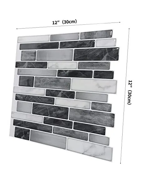 Plăci Autoadezive Art3d Backsplash Marmură, 30x30cm, Set 10 Bucăți