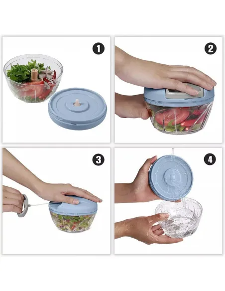 Tocator manual pentru legume cu 3 lame