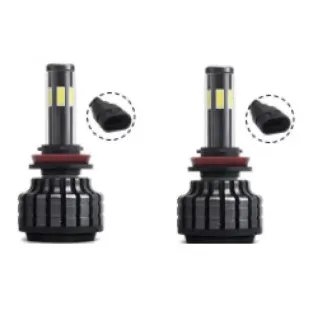 Set 2 becuri LED auto R6 H4 80W - 4000Lm 6000k 2