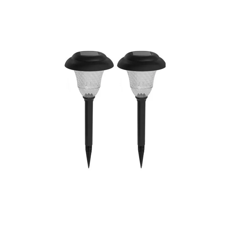 Set 4 Lămpi Solare LED de Grădină, 2 Moduri Iluminare: Alb Cald și RGB