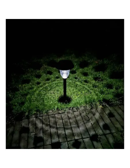 Set 4 Lămpi Solare LED de Grădină, 2 Moduri Iluminare: Alb Cald și RGB