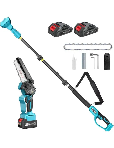 Mini Drujba 6 inch cu Brat Telescopic 2m, 48V, 2 Acumulatori, Unghi Reglabil de taiere-08