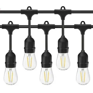 Ghirlanda Luminoasa, 10 Metri cu 20 Becuri, interconectabila, 2 filamente pe bec, 220V, alb cald