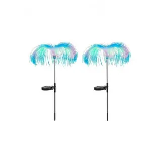Set 2 x Lampa solara tip meduza cu fibra optica LED RGB 2