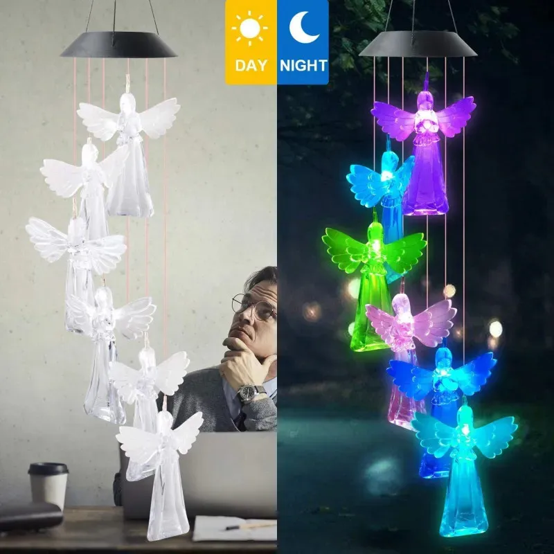 Decoratiune solara de gradina, 6 Ingerasi