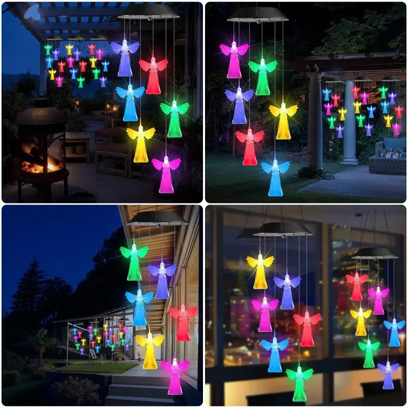 Decoratiune solara de gradina, 6 Ingerasi