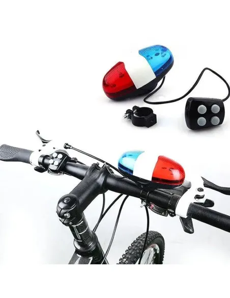 Sirena politie cu girofar de bicicleta