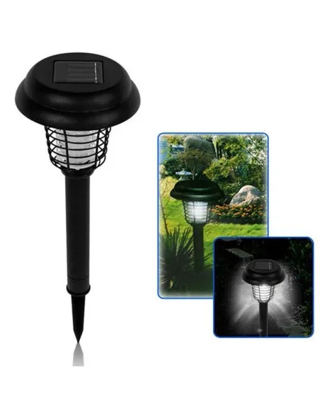Set 2x Felinar solar LED cu lumină UV anti insecte ,42cm