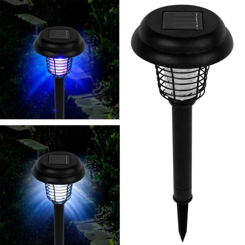 Set 2x Felinar solar LED cu lumină UV anti insecte ,42cm
