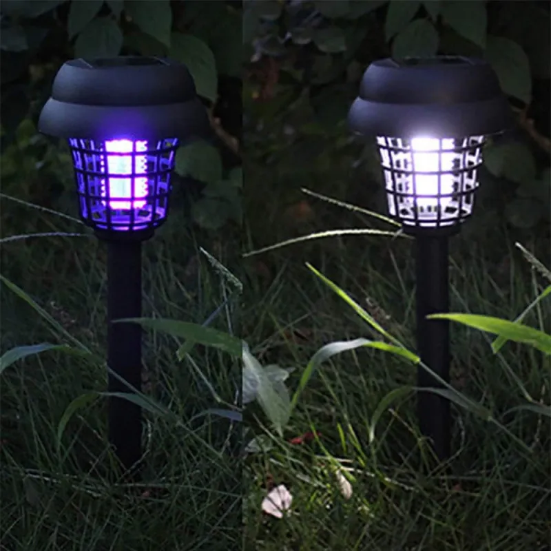 Set 2x Felinar solar LED cu lumină UV anti insecte ,42cm