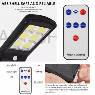 2 x Lampa Solara Tip Stradala 150 LED COB cu 6 2