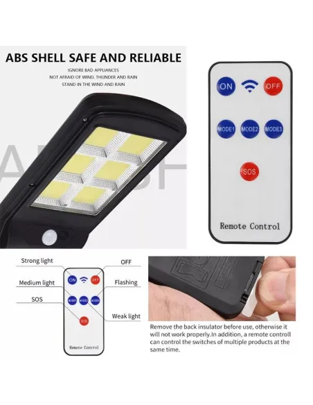 2 x Lampa Solara Tip Stradala 150 LED COB cu 6