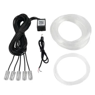 Banda LED lumini ambientale auto, 5 unitati, 6M