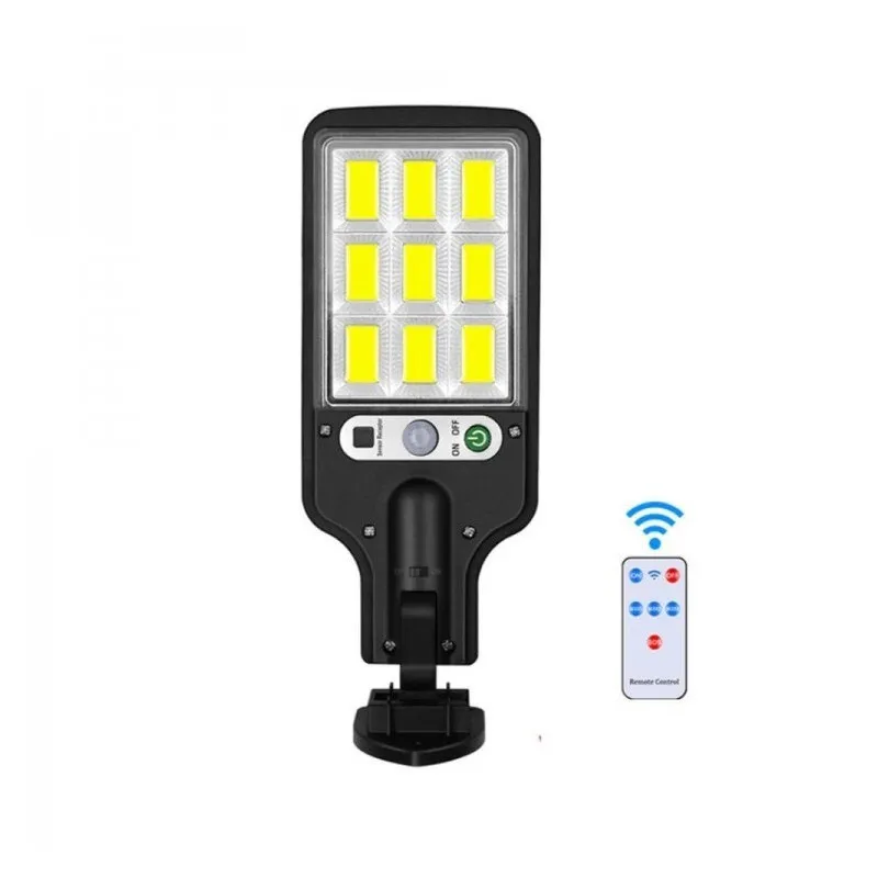 Set 5 x Lampi Solare de Perete cu 72 LED-uri COB, 50W, 3 Moduri de Functionare, Telecomanda, Senzor de Miscare si Lumina