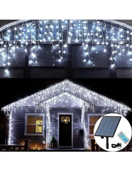 Instalatie 12m, SOLARA franjuri, turturi ingali, 300 led-uri, diverse culori