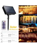 Instalatie 12m, SOLARA franjuri, turturi ingali, 300 led-uri, diverse culori