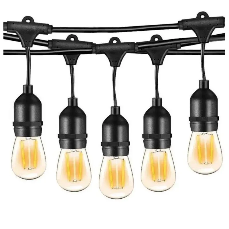 Ghirlanda Luminoasa, 10 Metri cu 10 Becuri, interconectabila, 2 filamente pe bec, 220V