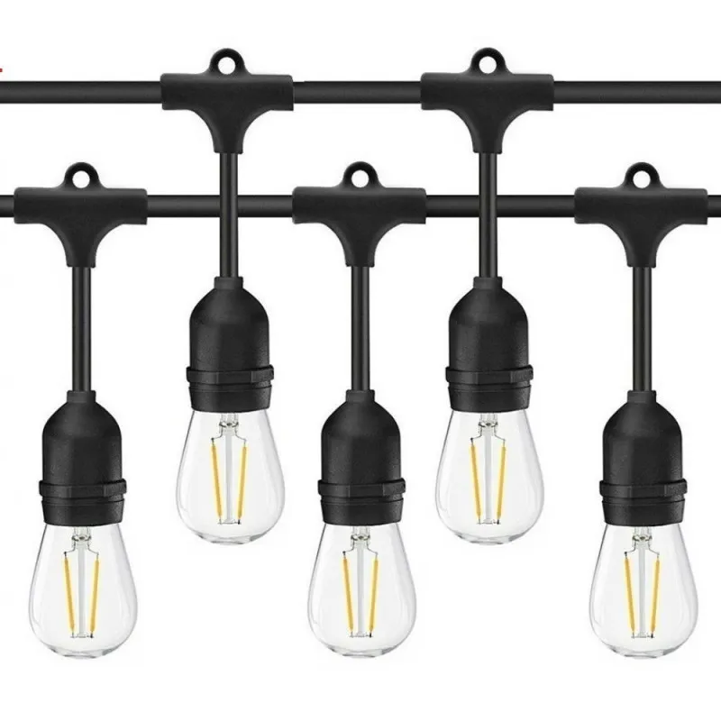 Ghirlanda Luminoasa, 10 Metri cu 10 Becuri, interconectabila, 2 filamente pe bec, 220V