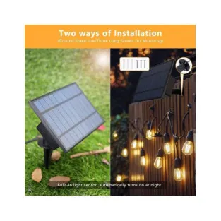 Ghirlanda Luminoasa SOLARA, 10 Metri cu 10 becuri, Alb Cald, PREMIUM