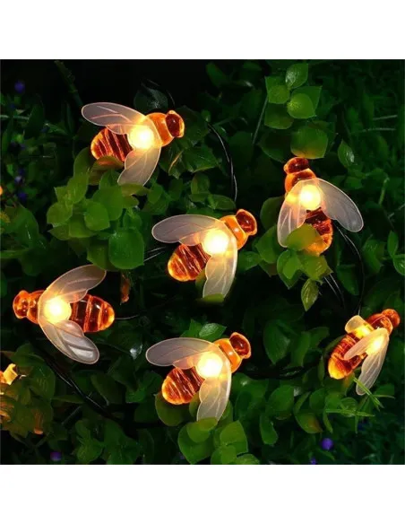 Instalatie albinute mari, 50 LED, 10 metri , 8 jocuri lumini, alimentare priza 220w